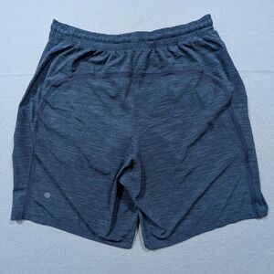Lululemon Athletic Shorts Mens Small Navy Blue Space Dye 8" Inseam Workout Gym